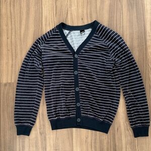 Cheap Monday Navy Striped Cardigan